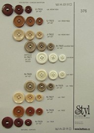 Polyester buttons (imitacion corozo) 376