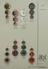 Polyester buttons 377